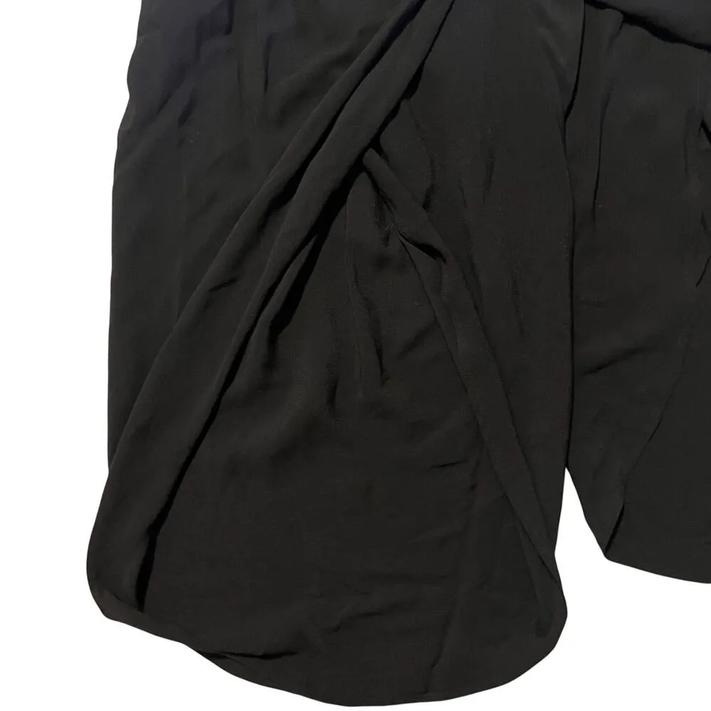 Anthropologie Elevenses Black Slit Leg Gaucho Capri Pants. Viscose/Rayon Size 8 - Image 8