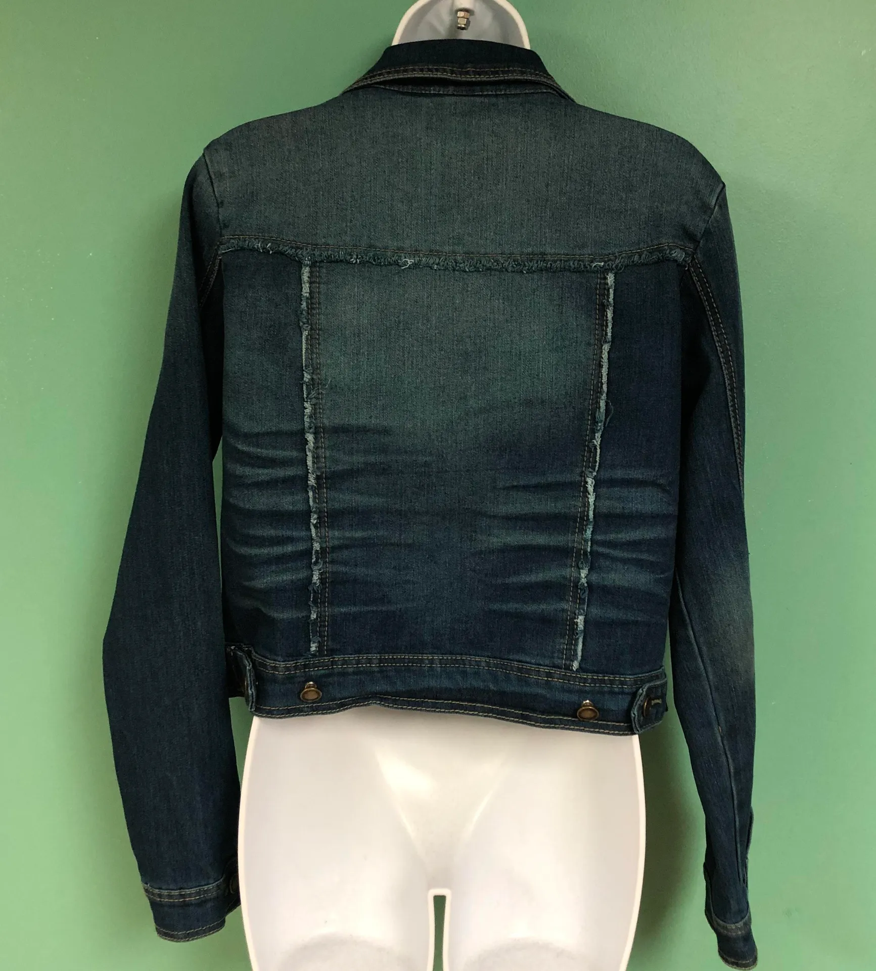 Dark Wash Jou Jou Jean Jacket Blue Size L - Image 3