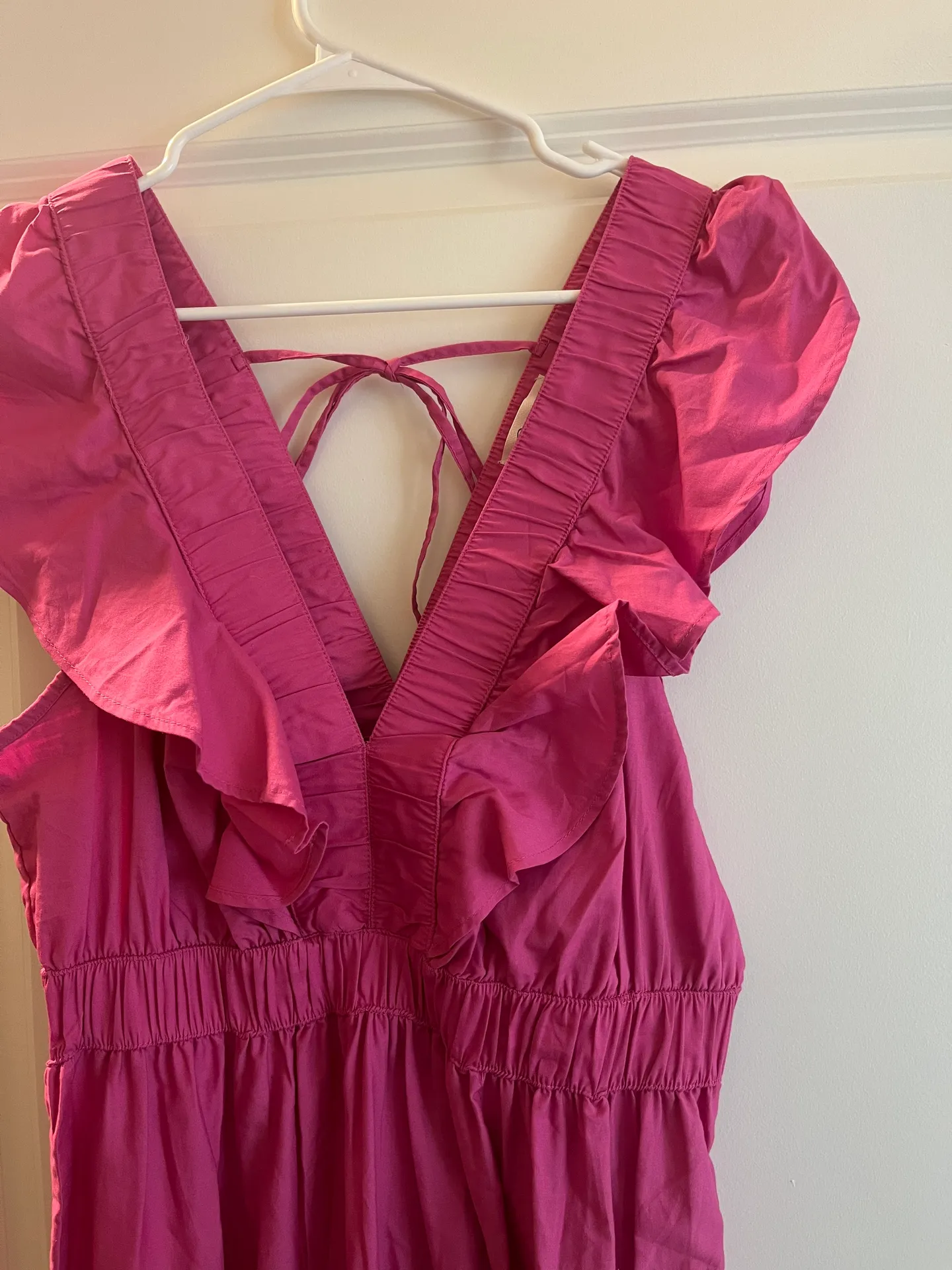 Pink Ruffle Maxi dress Size L - Image 2
