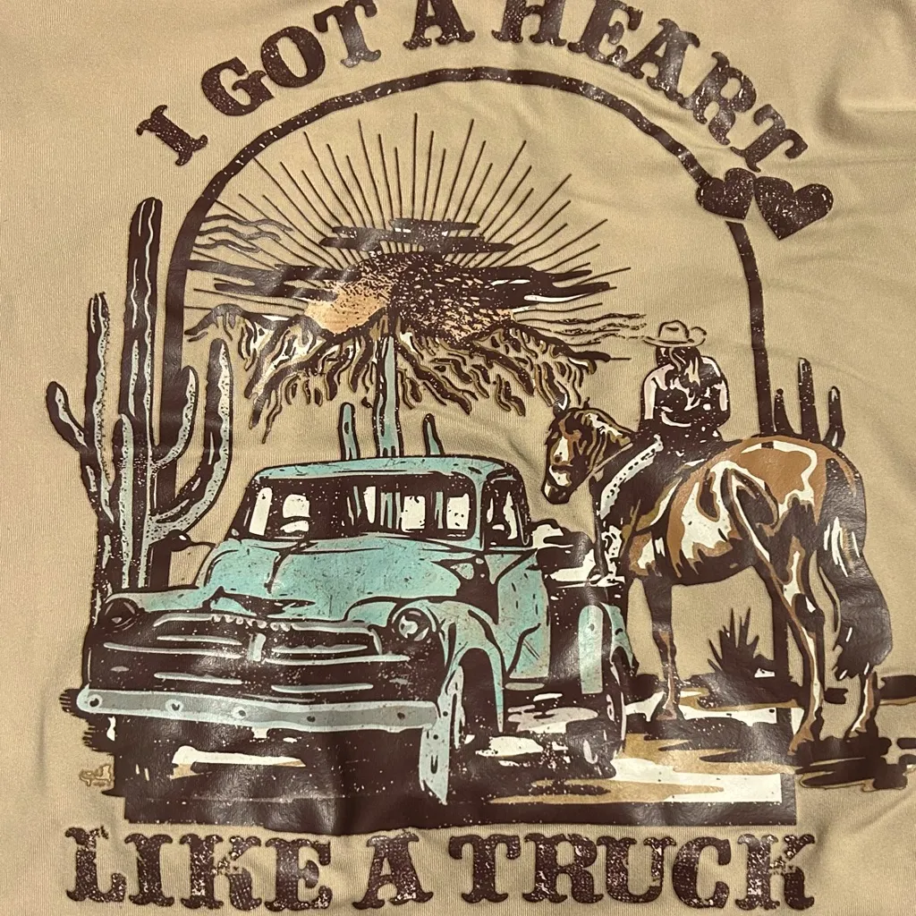 2XL Western Tan Graphic T-Shirt - Image 2