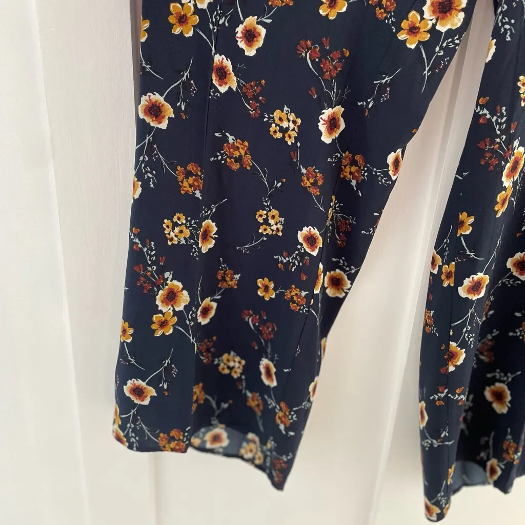 XHILARATION Boho Floral High-Rise Wide Leg Pull-On Pant Cottagecore Size S - Image 7