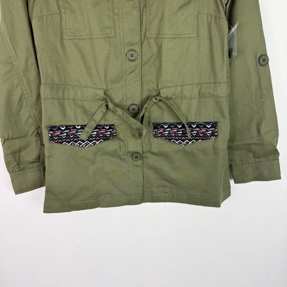 NWT Modcloth Assorted Occasions Anorak Utility Jacket Army Green Size XXS NEW - Image 3