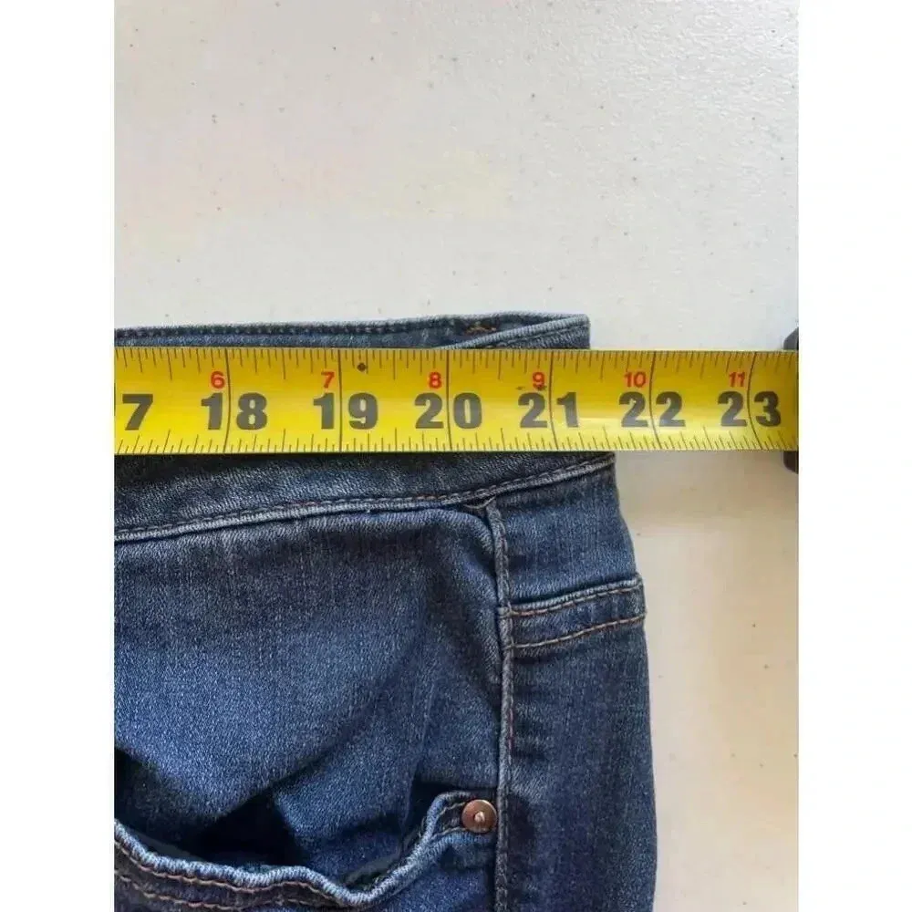 Women's Lane Bryant Jeans Size 24R Blue Mid Rise Super Stretch Boot Cut EUC 0278 - Image 10