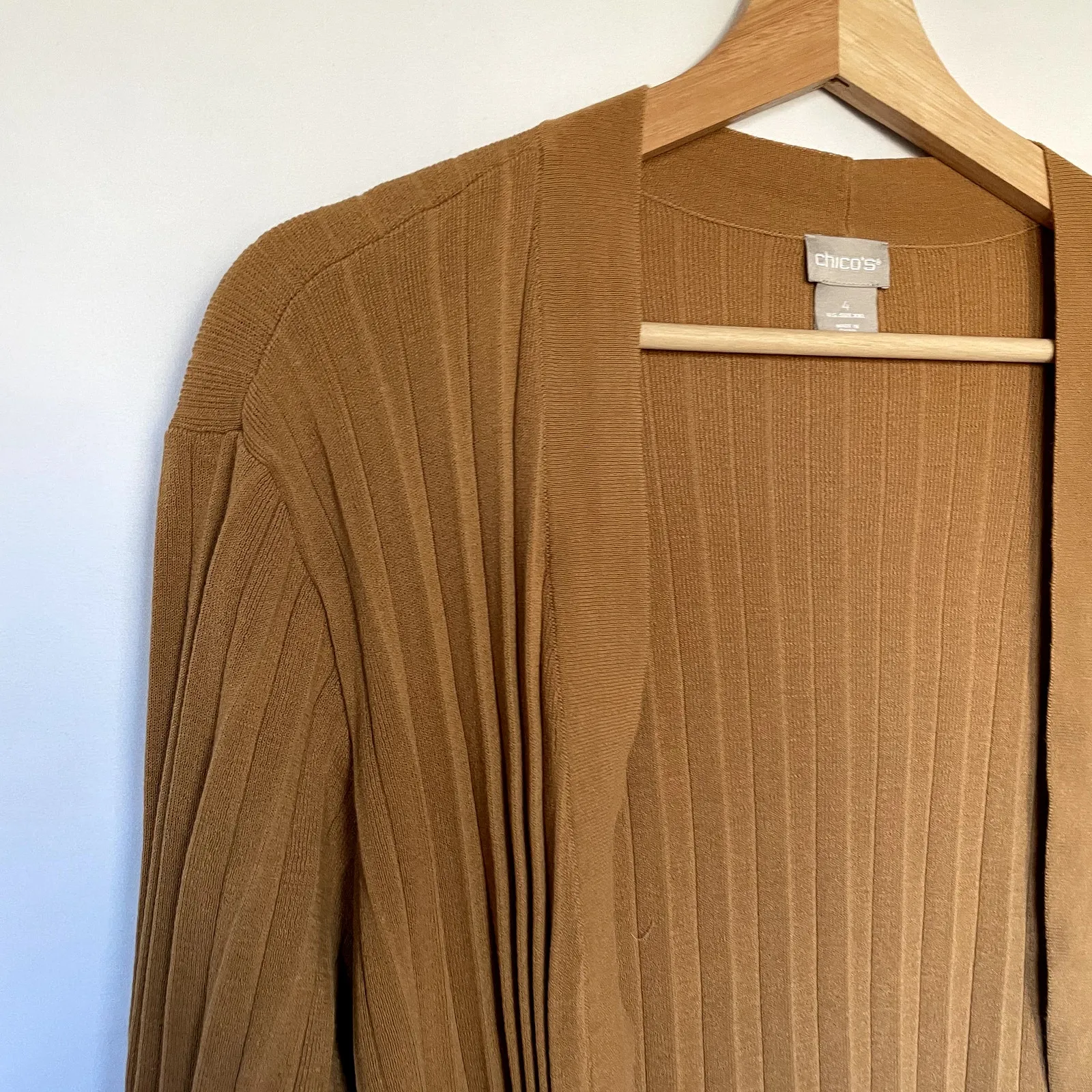 Chico's maxi cardigan women's size XXL cotton nylon blend sweater fall brown - Image 2