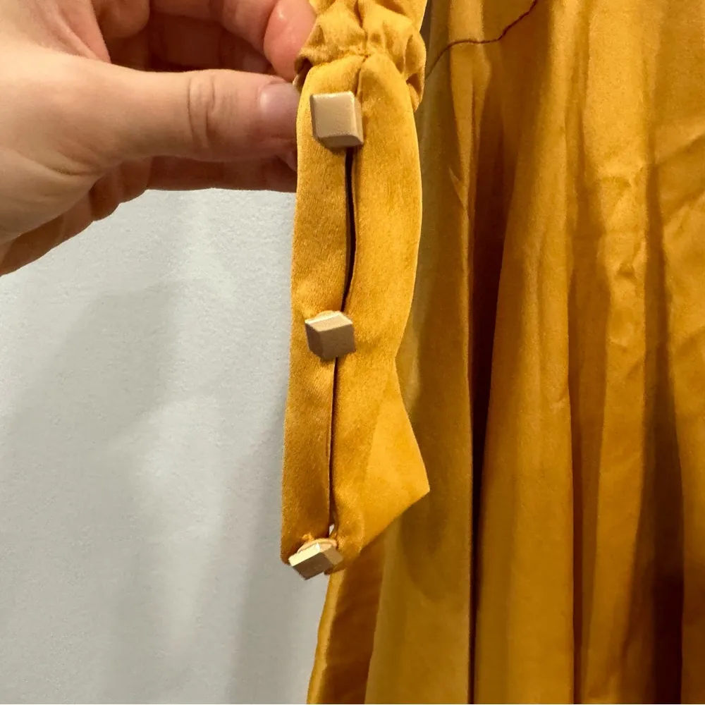 Mac Duggal  70135 Short Wrap Dress Marigold 2 - Image 9