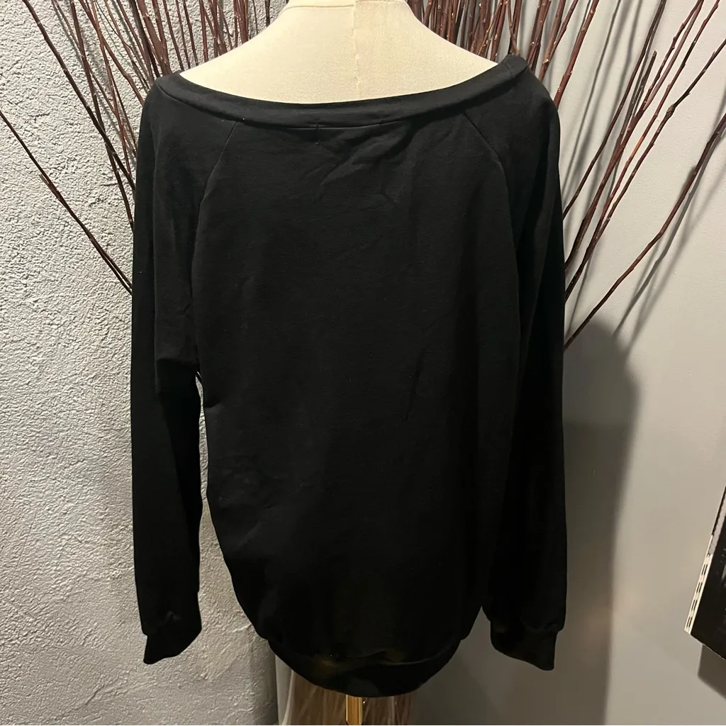 👻NWT BLACK HALLOWEEN WITCH “FREQUENT FLYER” SWEATSHIRT SIZE LARGE👻 - Image 4