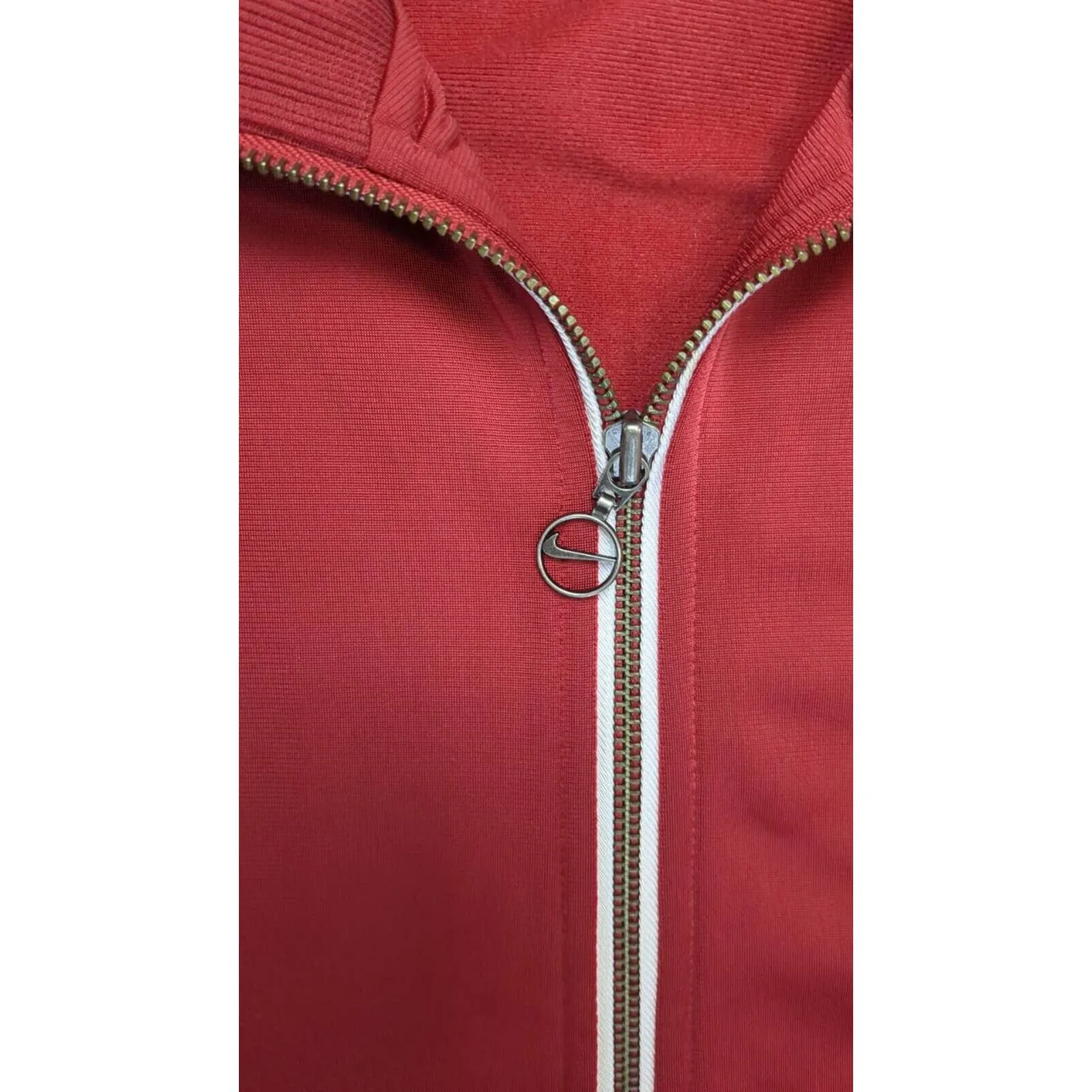 Vtg Nike White Tag Alabama Crimson‎ Tide Women’s Red Track Jacket Sz L Y2K - Image 4