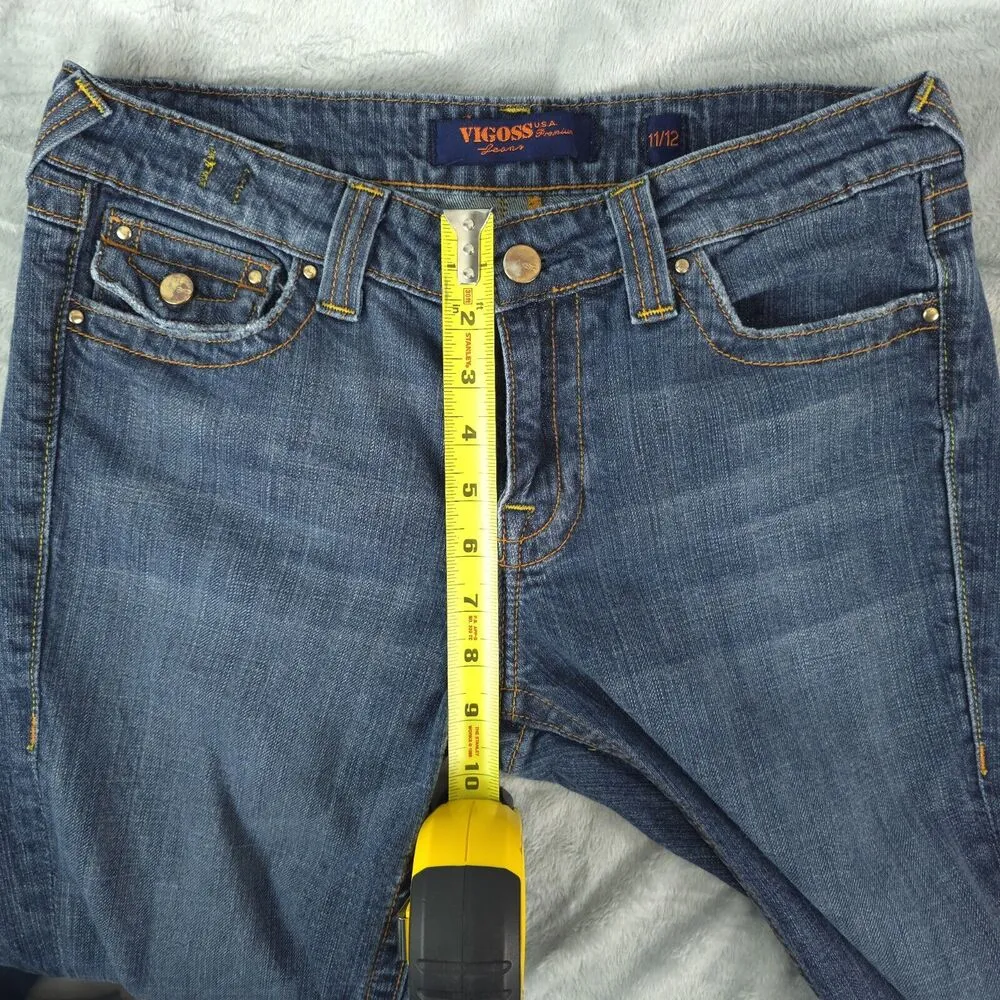 Vigoss Jeans USA Premium Bootcut Flare Flap Pockets Women'sf Size 11/12 - Image 14