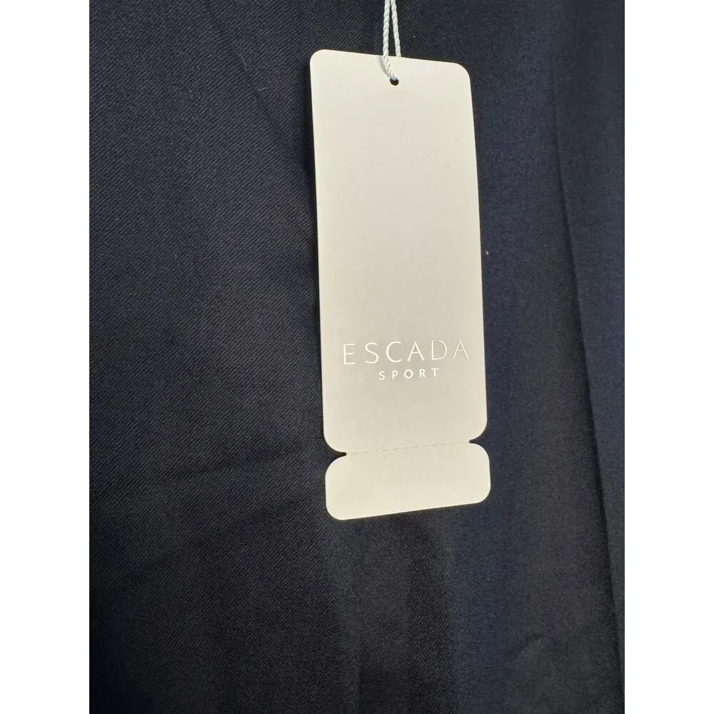 Escada Sport NWT Virgin Wool Pants in Navy Size 38 or US 8 Blue - Image 3