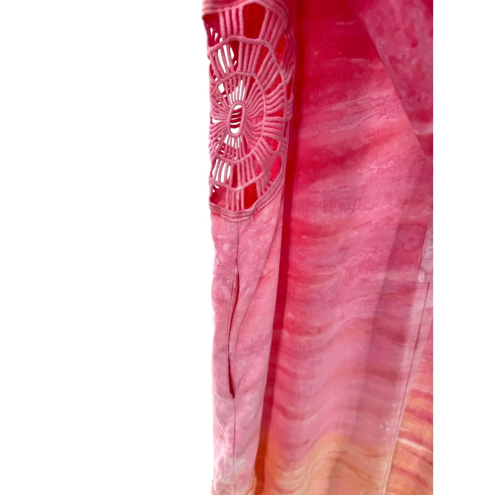 Young Fabulous &‎ Broke Womens Ombre Tie Dye Cover Up Beach Long Dress M NWOT - Image 5