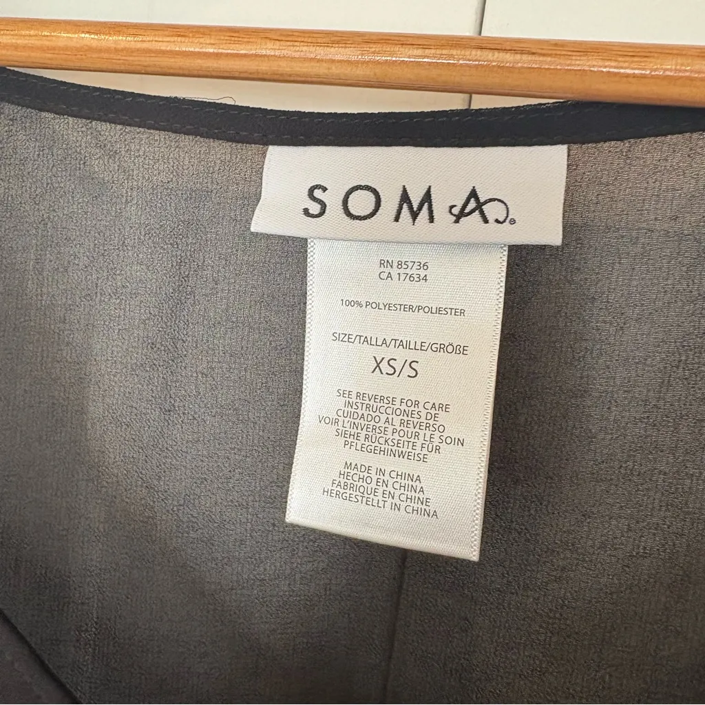 Soma‎ Black Sheer Swim Cover Up Size XS/S - Image 6