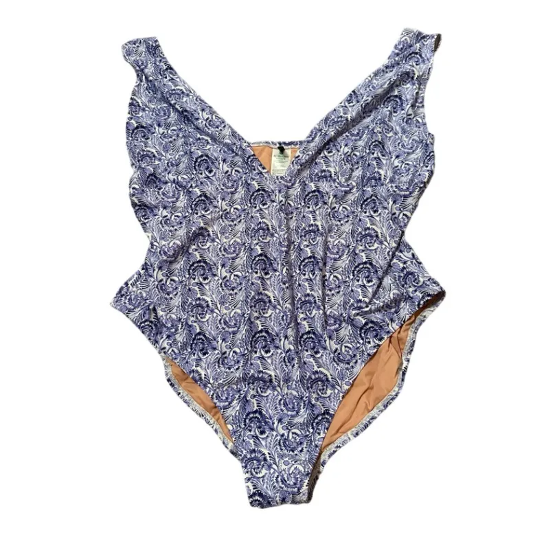 J. Crew One-Piece Swimsuit Plunging Neck in Dandelion Swirl‎ Sz 24 Plus NEW - Image 3