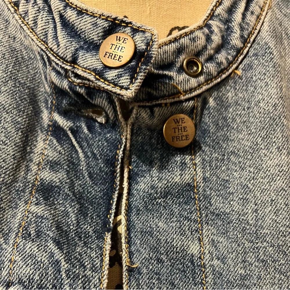 🌈NWT  - FREE PEOPLE Dia Denim Moto Jacket Size XL - Image 13