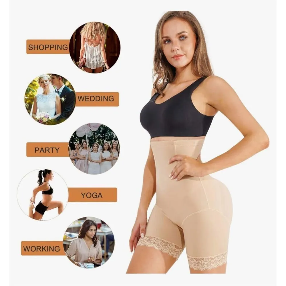 NEW Nebility Tummy Control Lace Butt Lifter Shapewear S Tan - Image 6