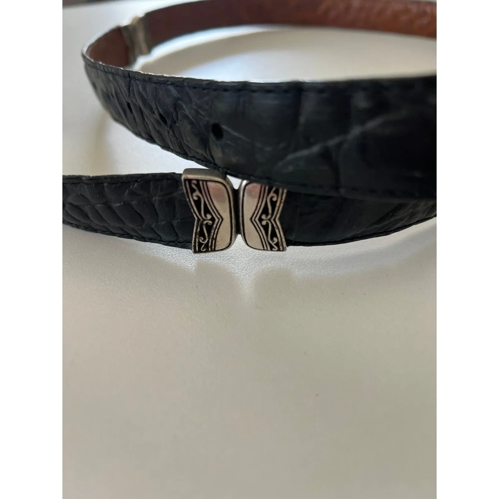 Vintage Women’s Black/Brown Reversible Belt - Image 3