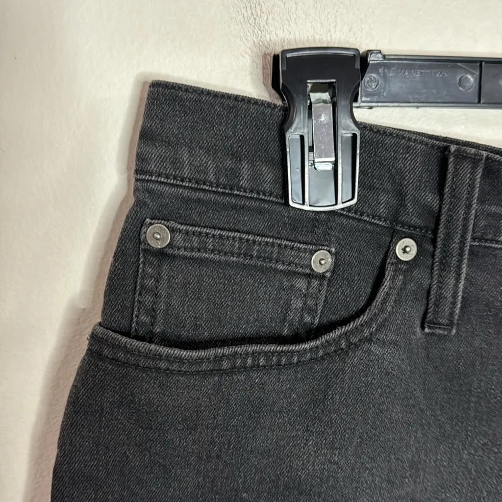 Madewell High-Rise Denim Boy-Shorts in Button Through Edition Lunar Black 32 - Image 4