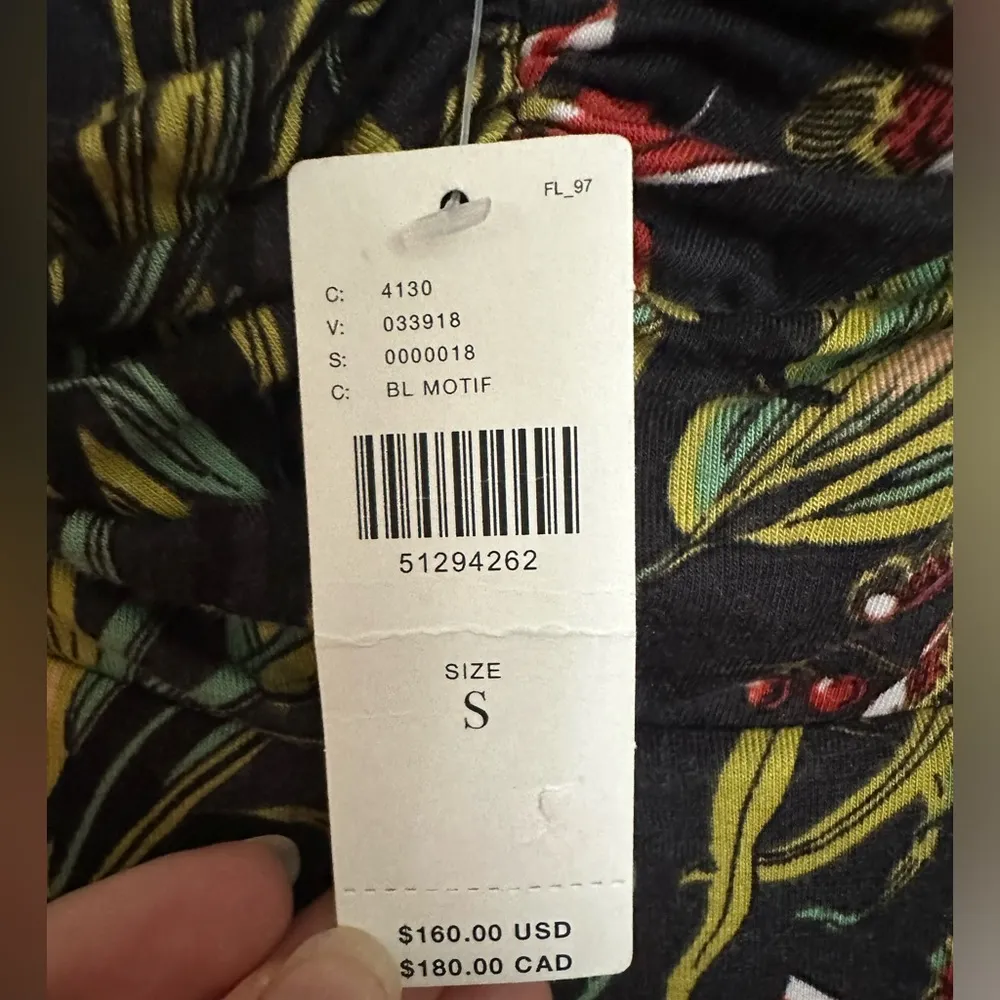 Anthropologie Maeve Gabriela Ruffled Asymmetrical Maxi Midnight Floral. - Image 6