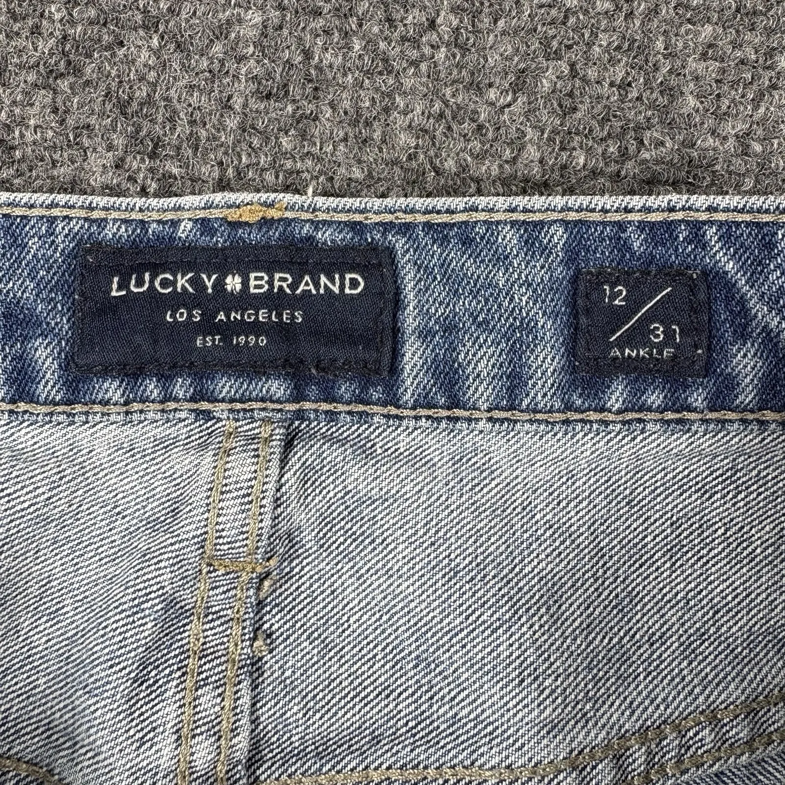 Lucky Brand Jeans Womens Drew Mom High Rise Taper Button Fly 12/31  32x26.5‎ - Image 6