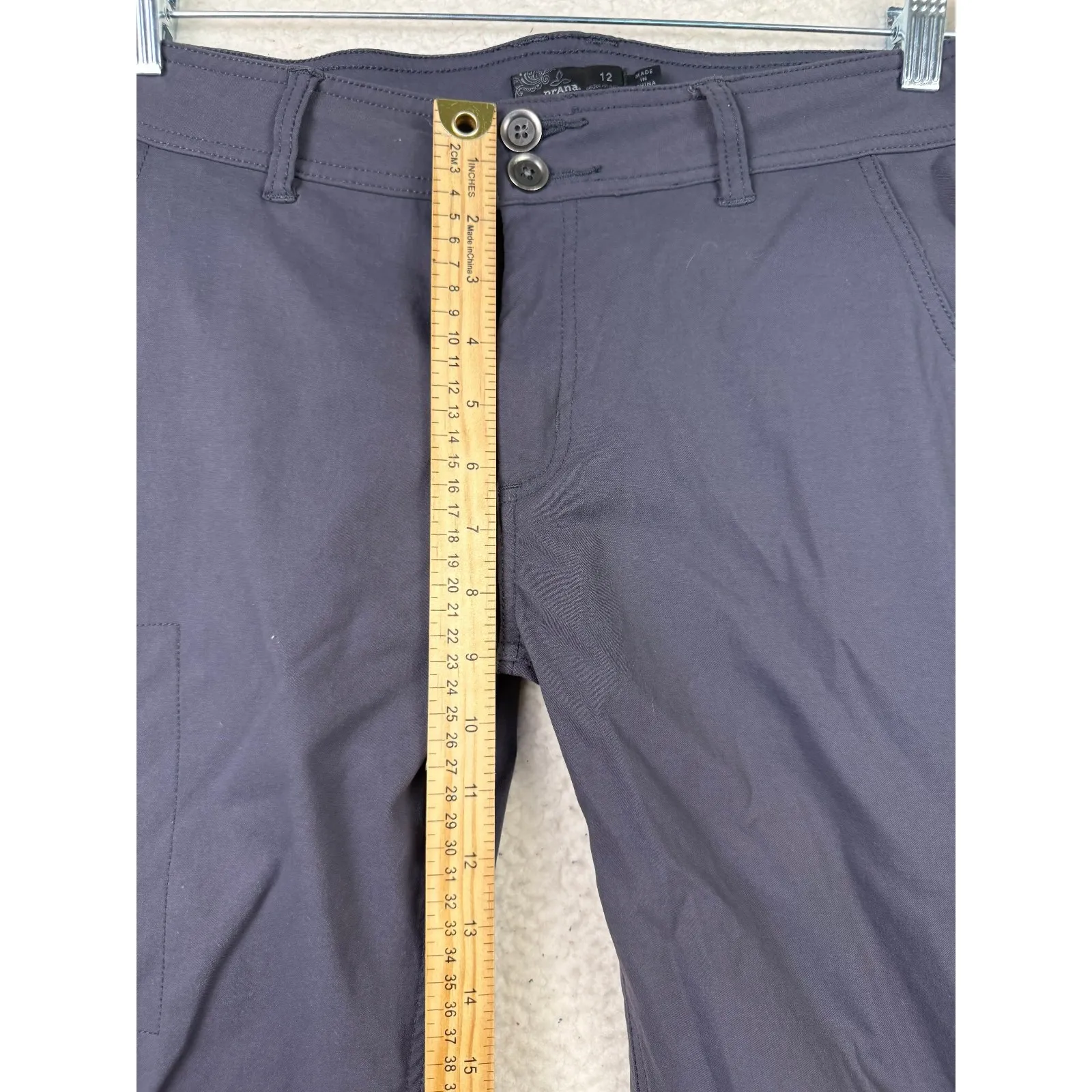 prAna Pants Womens 12 Charcoal Gray Hiking Stretch Nylon Regular Inseam Outdoor - Image 7