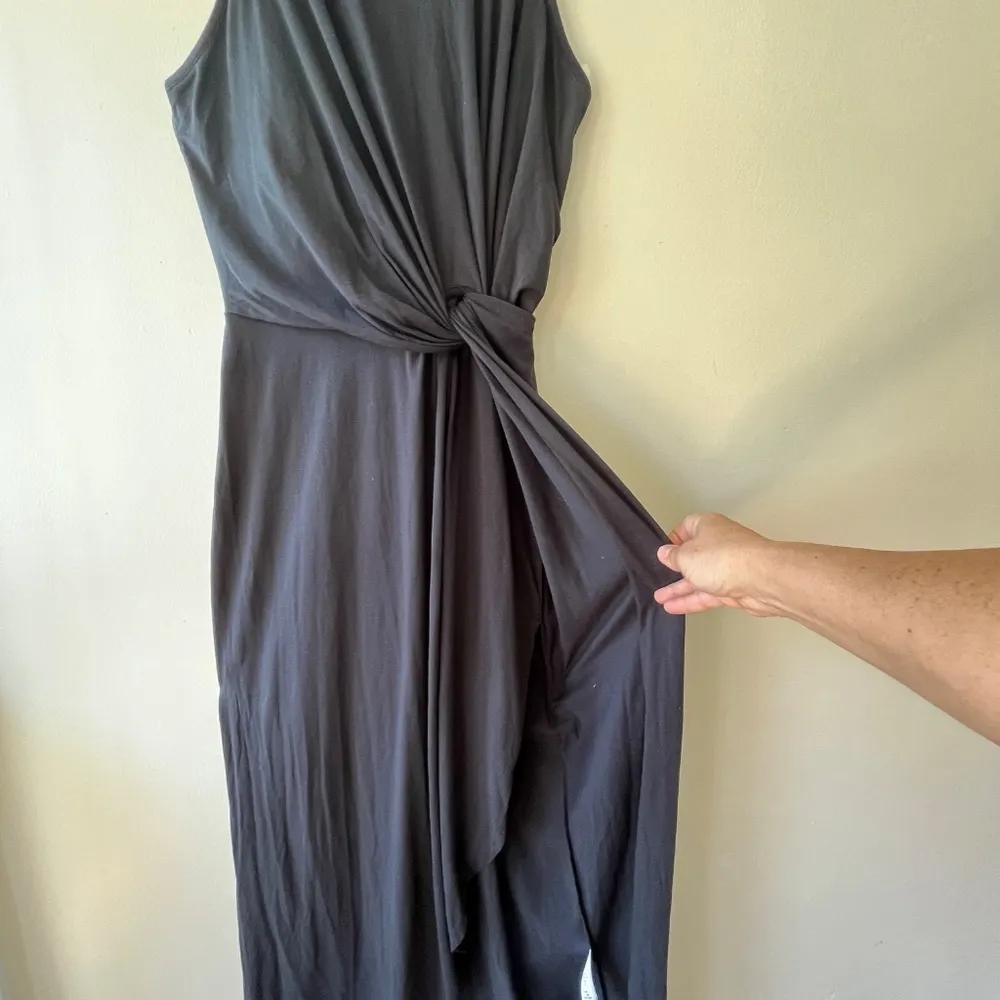 Joie Sleeveless Twist Front Wrap Waist‎ High Low Hem Split Midi Dress Size S - Image 4
