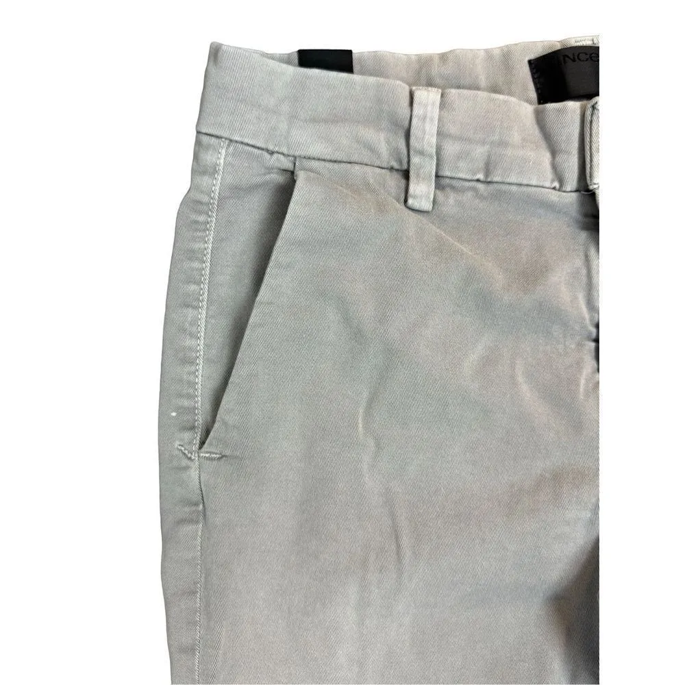 Vince Creased Chino Khaki Pants Sz 26 Gray Steel Slash Pockets Flaw - Image 3