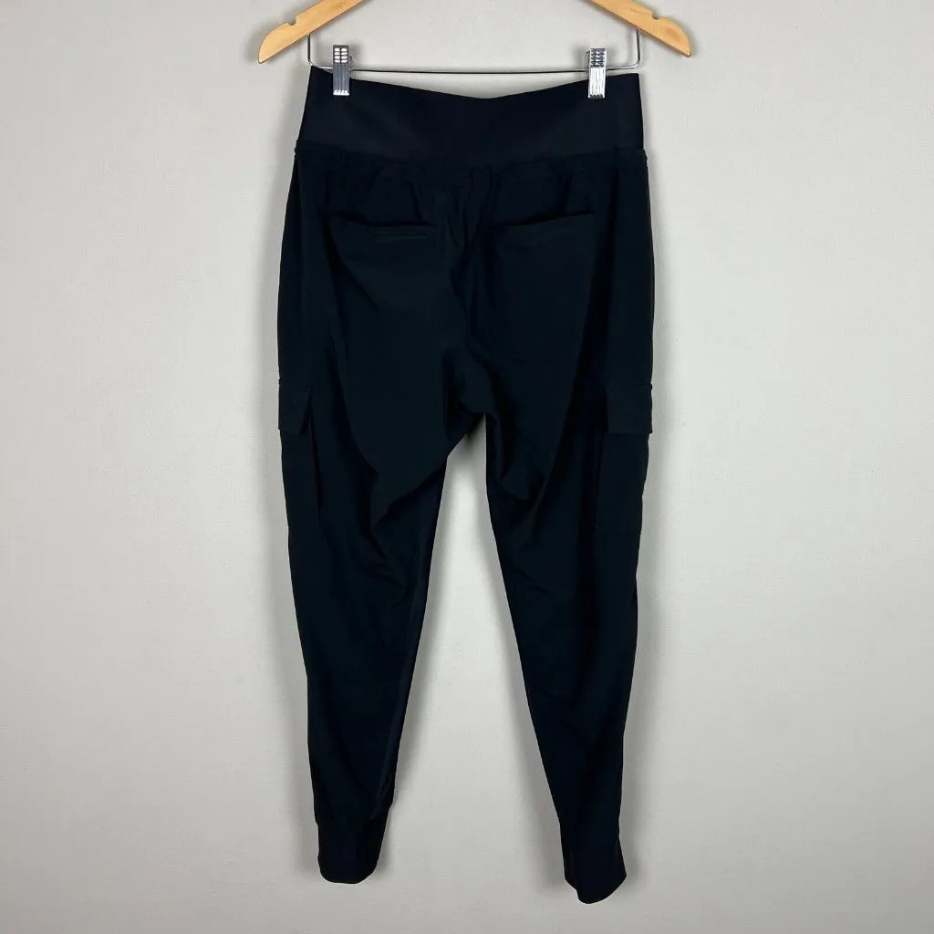 Athleta Sutton Jogger Cargo Pants Womens 2 Black Stretch Drawstring‎ Athleisure - Image 9