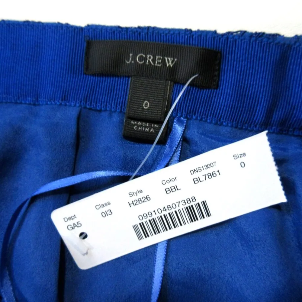 NWT J.Crew Trumpet in Baroque Blue Floral Lace Ruffle Hem Skirt 0 - Image 3