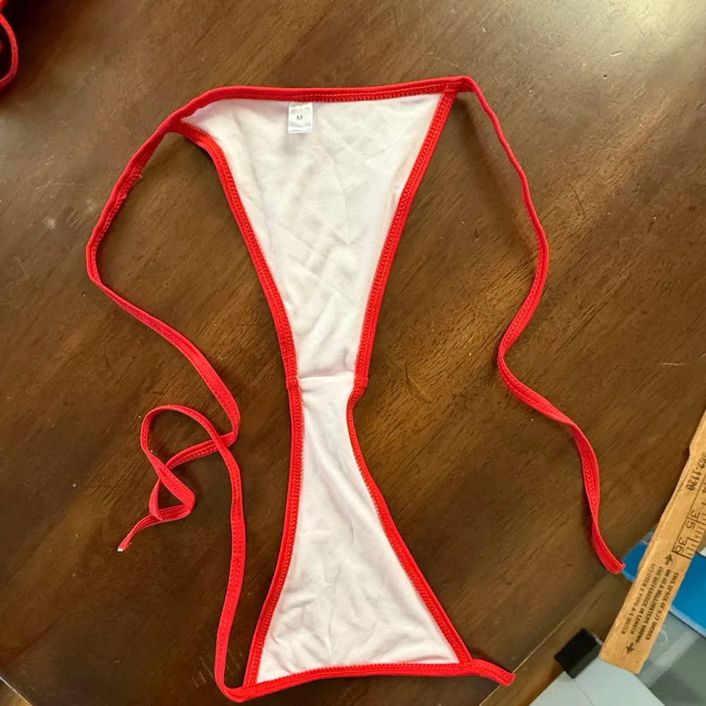 NWOT Red Bikini with Cage Details and Side Tie Bottoms - Image 4