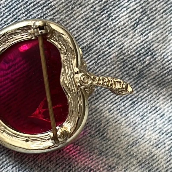 Vintage Sarah Coventry Jelly Belly Pink Apple Brooch‎ - Image 5