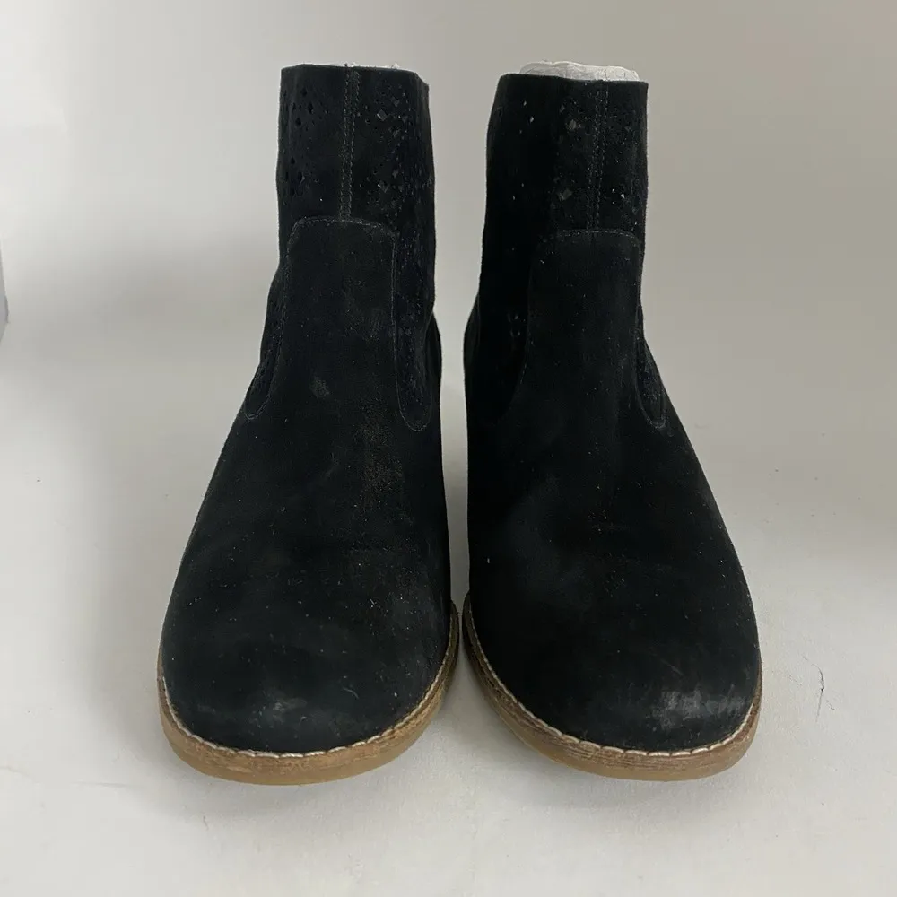 Cole Haan Womens Jayne Black Laser Cut Booties Size 8B Dark Academia Work Office - Image 4