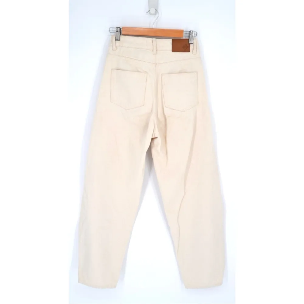 Just Female Bold Barrel Jeans 0111 Carrot Mom High Waisted Off White Women's 26 - Image 2