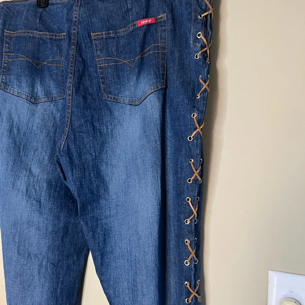 Y2K vintage Zana Di Lace Up Side Jeans - Image 13