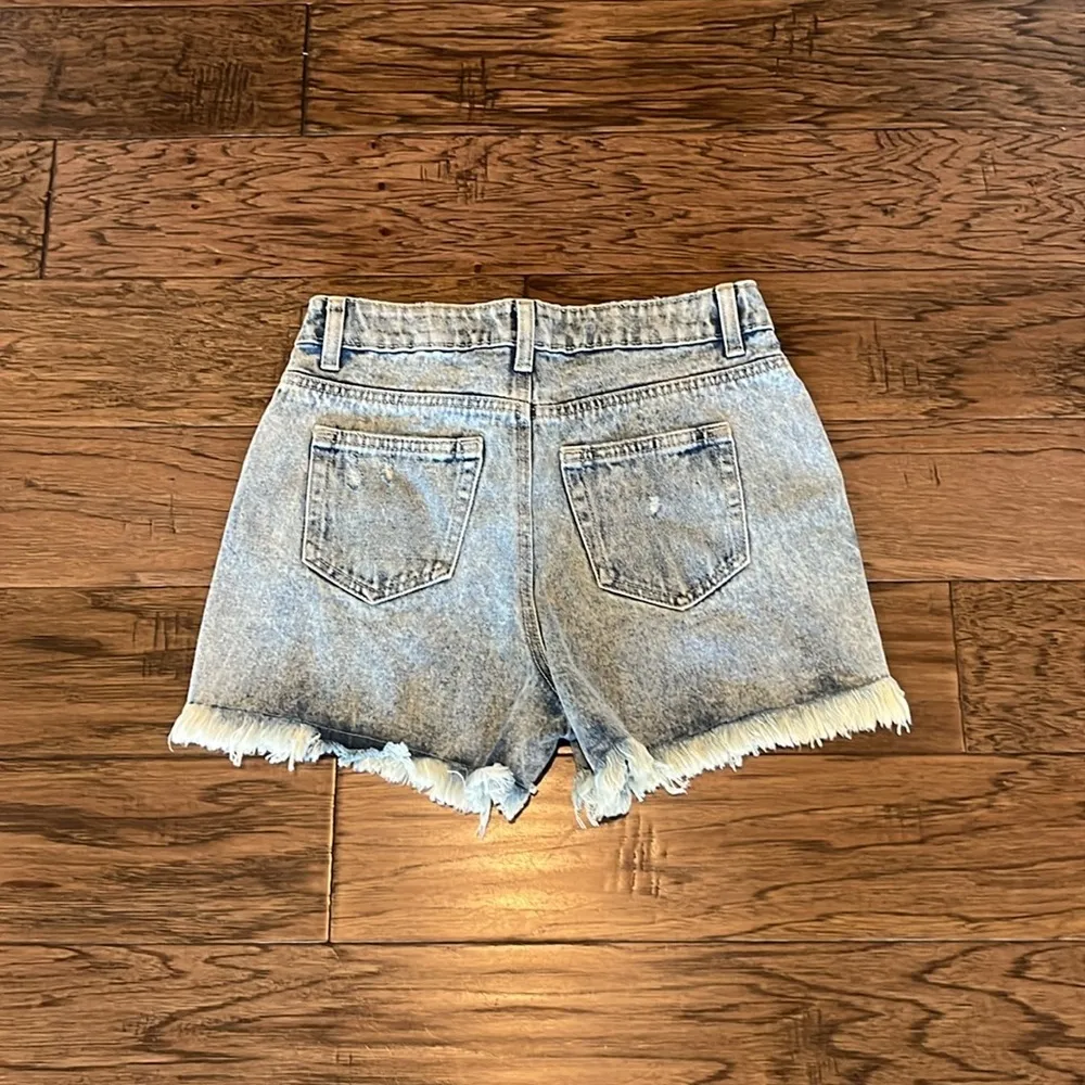 Ban Jara Acid Wash Cut Off Shorts High Rise Size 3/25 - Image 2