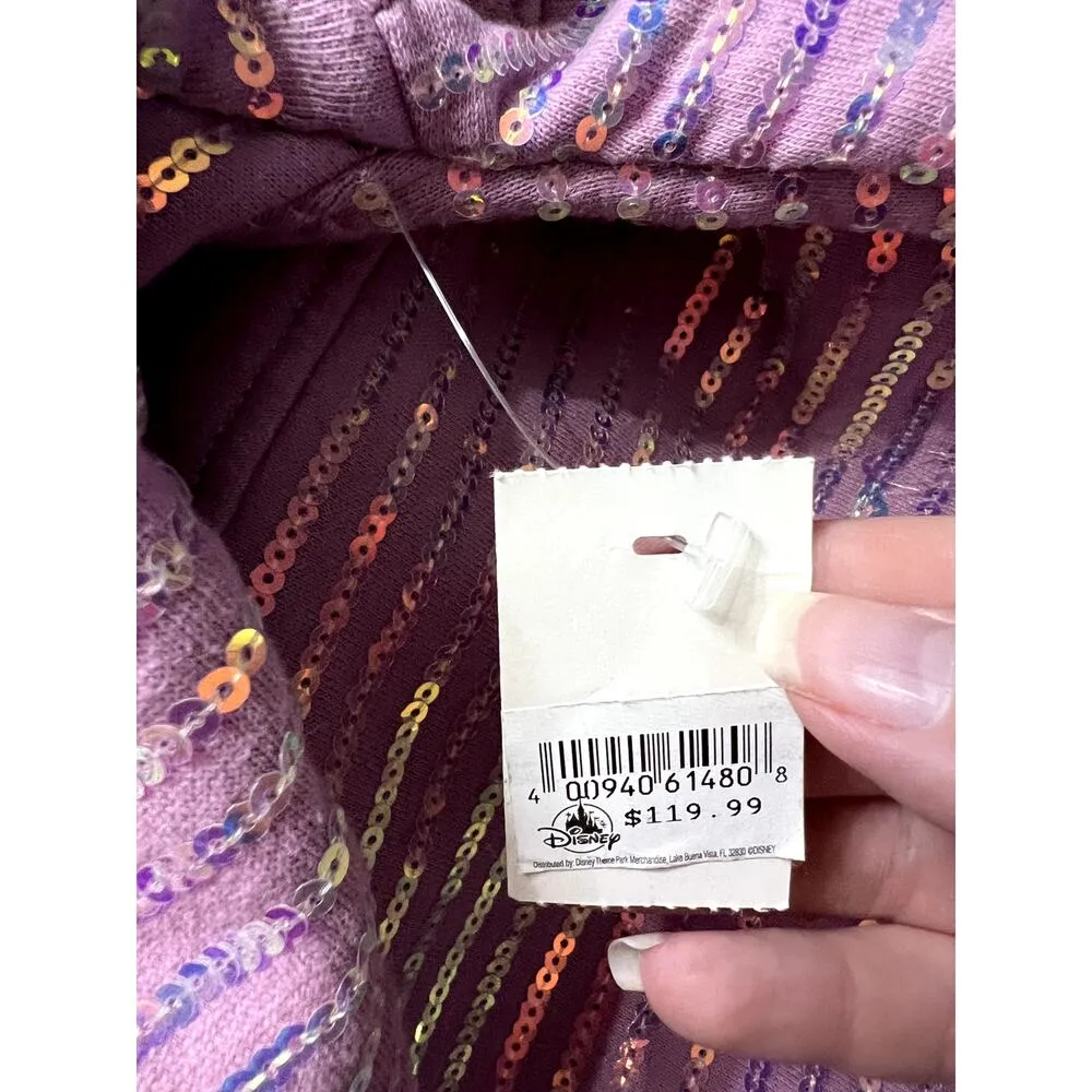 NWT Walt Disney World Spirit Jersey Women's Size Medium Purple Sparkly Preppy - Image 7