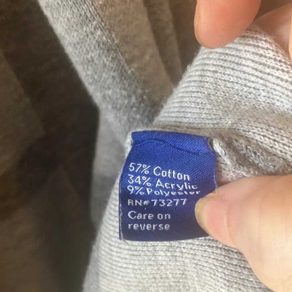 Apt. 9 FINAL MARKDOWN  Heather Gray open front Knit cardigan medium - Image 4