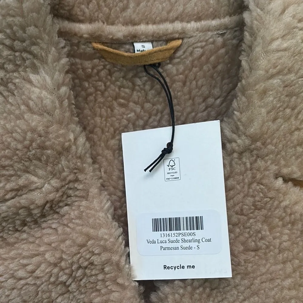 Reformation Tan Shearling Jacket - Image 3