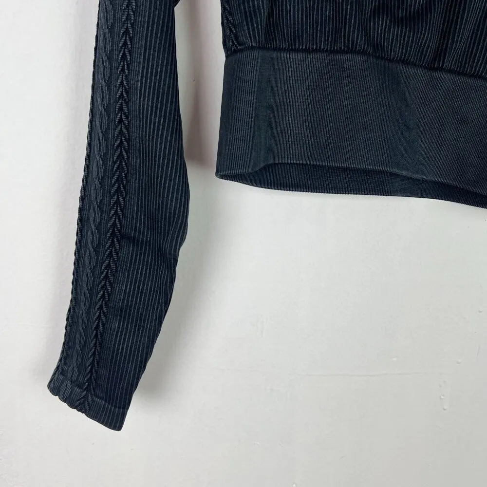 NWT Aerie Offline Seamless Cable Square Neck T-Shirt Long Sleeves Size Large L - Image 5