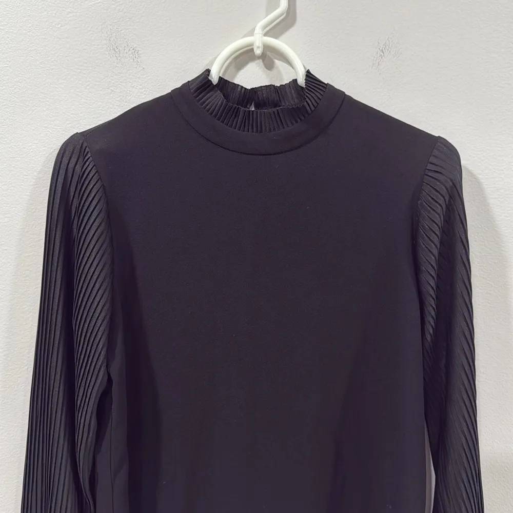 DREW Black Long Sleeve Mandarin Collar Blouse Size XS EUC - Image 2