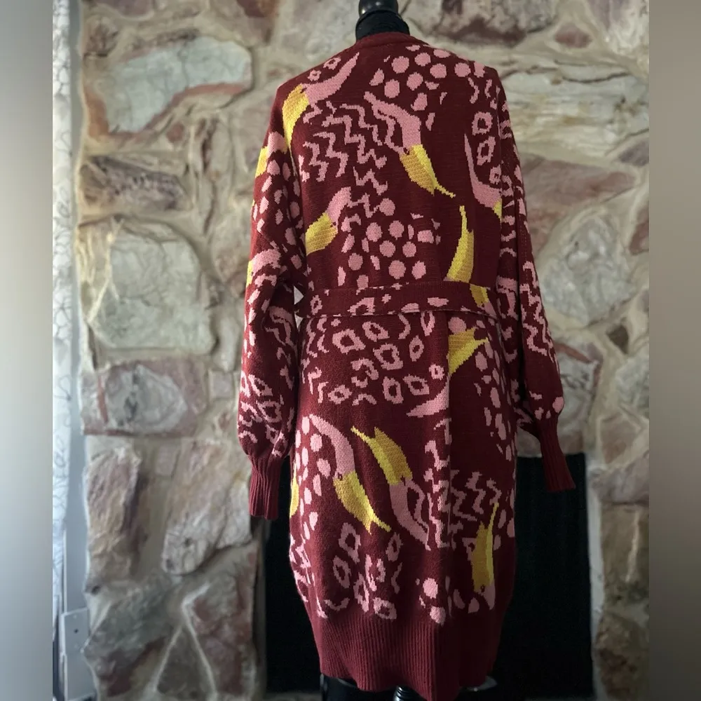 Farm Rio Toucanissimo belted cardigan size medium - Image 8