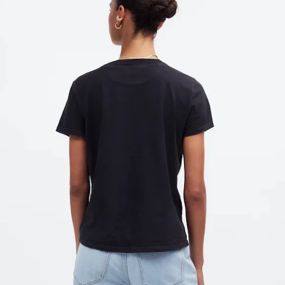 MADEWELL Black Premium Standard 01. The Shrunken Tee Shirt Top Size Small - Image 4