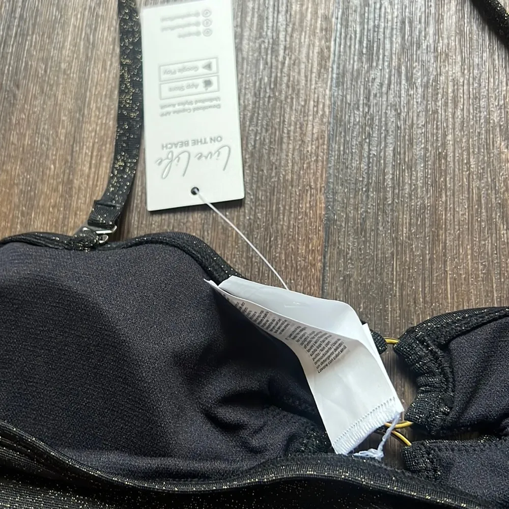 X Vanessa Sparking Lurex Bikini Top - Image 3