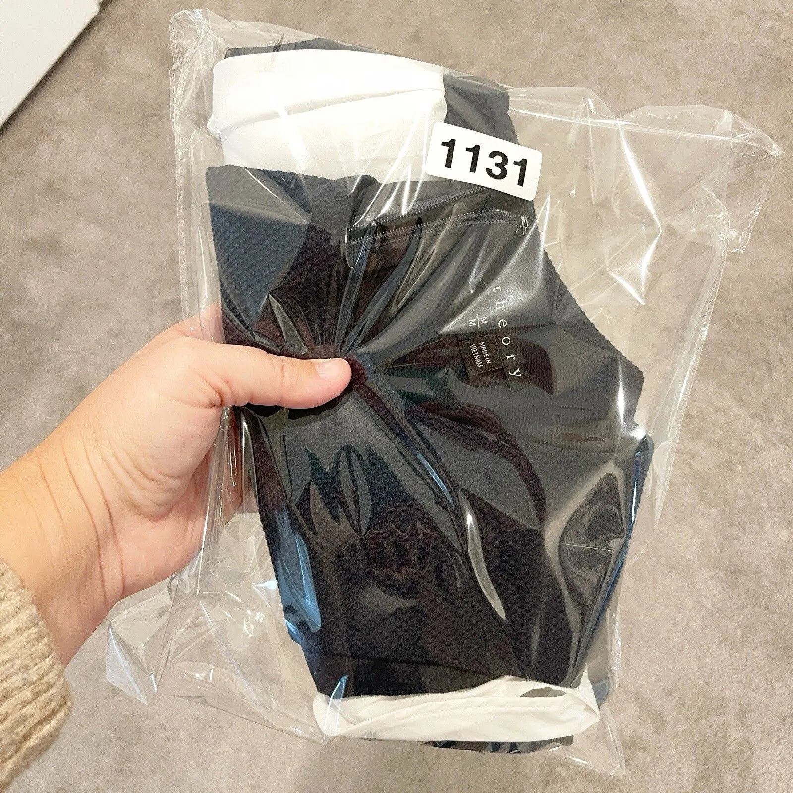 Theory Tank Top Women Med Blue White Modal Layered Textured Preppy Structured - Image 12