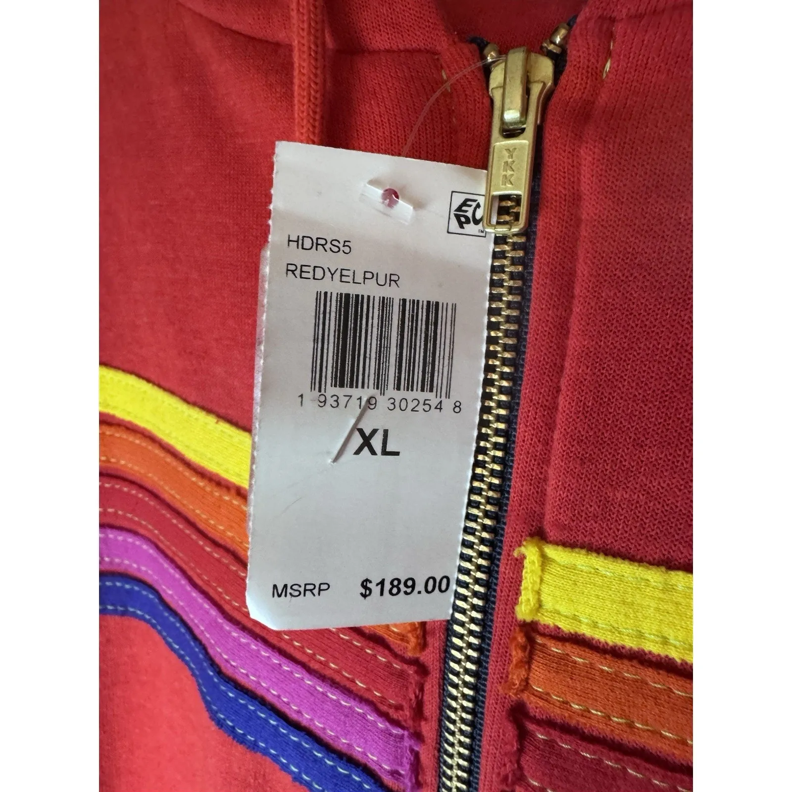 Aviator Nation Red 5 Stripe Zip Up Hoodie Sz XL NWT $189 - Image 14