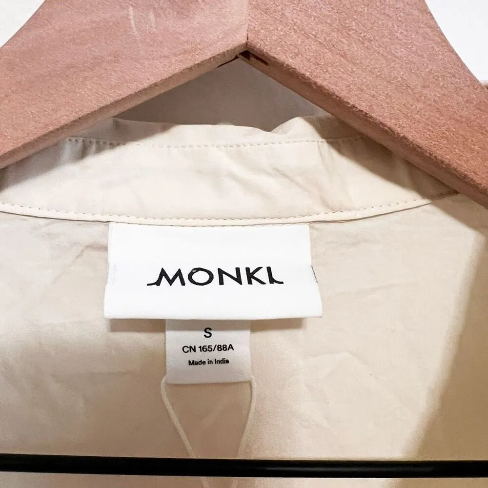 New Monki 100% Cotton Poplin Top Size S - Image 8