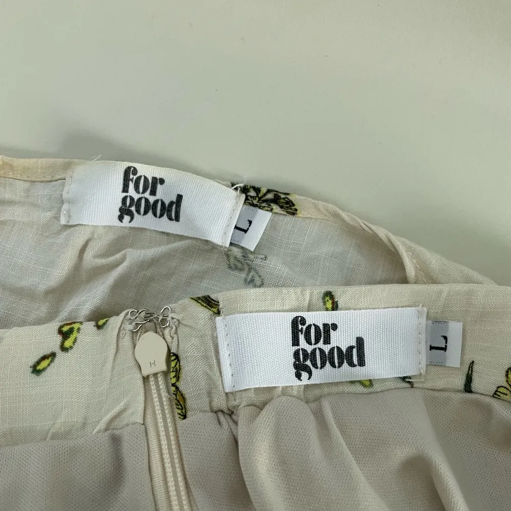 Floral Maxi Skirt and Crop Top Set Yellow Size L - Image 7