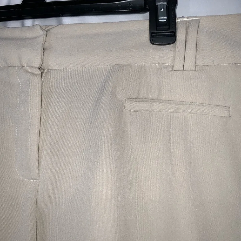 Larry Levine Light Tan Stretch High Rise Capris Business Casual Career Size 8 - Image 4