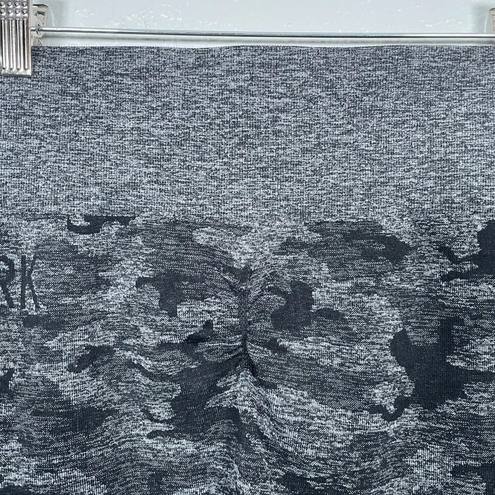 Gymshark Women M Gray Black Camo Adapt Seamless Leggings High Waisted Athleisure - Image 8