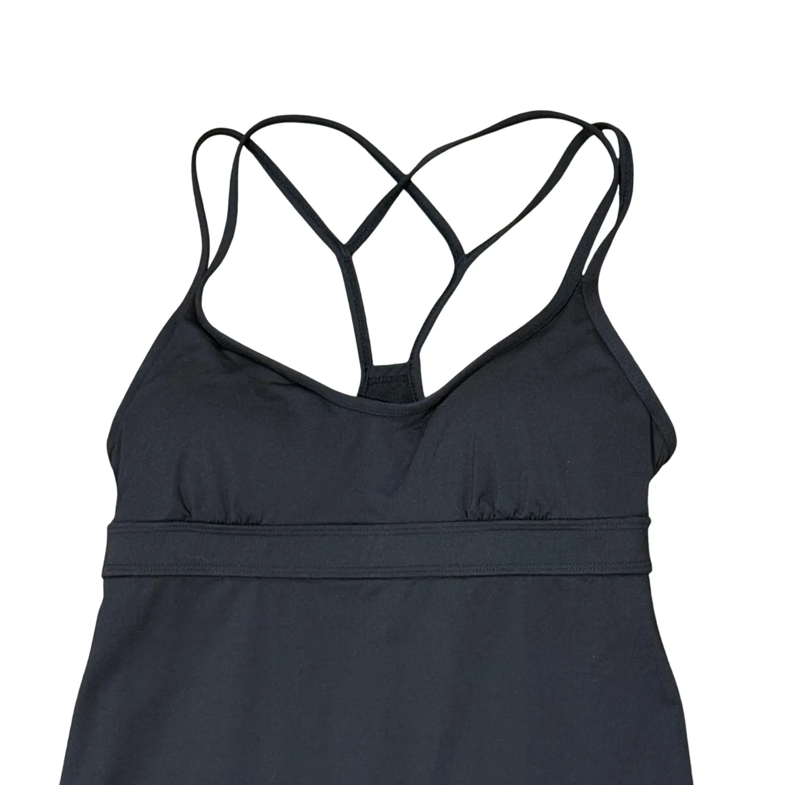 Athleta Black Coastline Swim  Dress Criss Cross Straps Athleisure Women's SMALL - Image 2