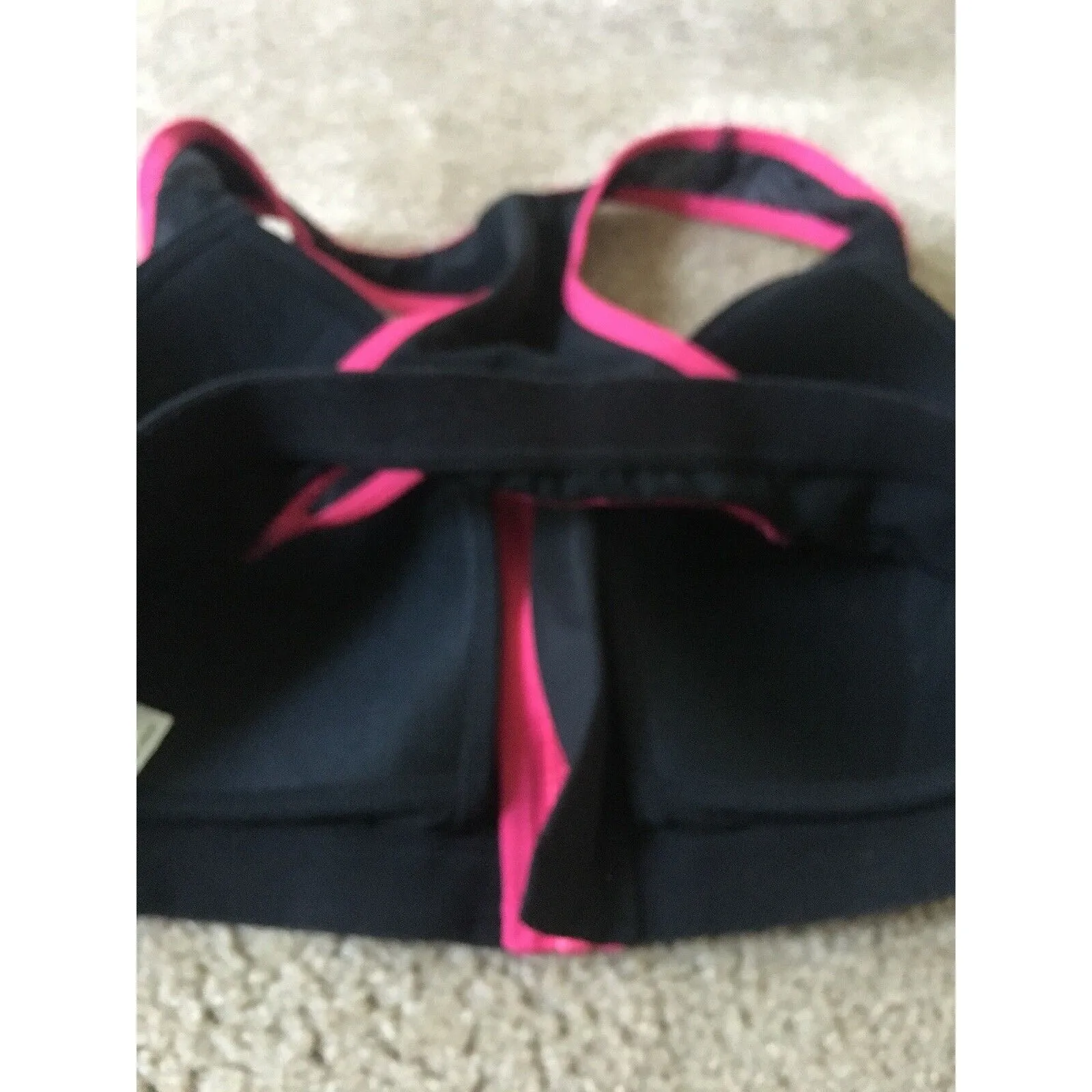 Maurice's In Motion Women's Zip Up Sports Bra Padded Size Large Black & Pink - Image 11