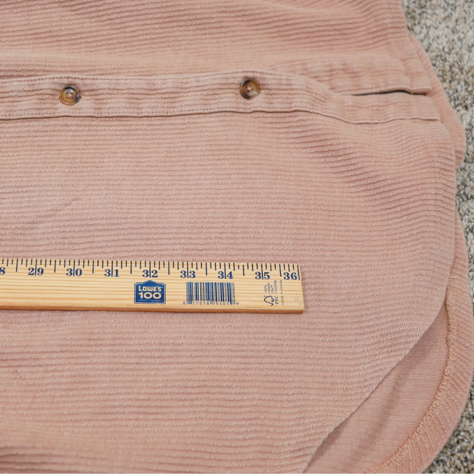 Pilcro Corduroy Shacket Duster Oversized Button Up Long Sleeve Mauve Size L - Image 13